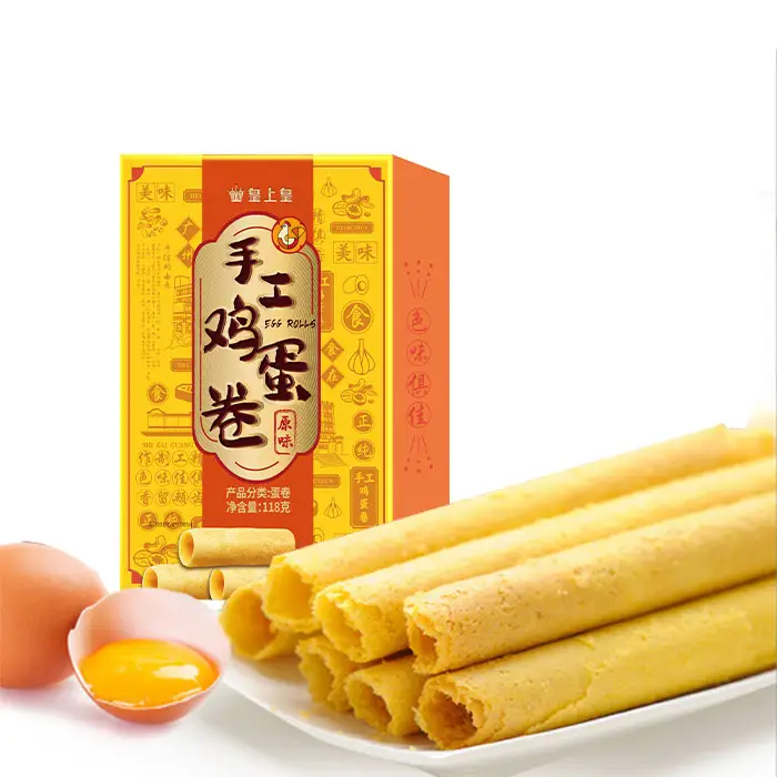 118G King Of Kings Merk Chinese Traditionele Kant-En-Klare Voedingsmiddelen Originele Natuursmaak Barquillos Knapperige Loempia Snacks