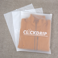 Sac Zippé Givré Personnalisé Vente Chaude pour T-shirts Imprimés avec Logo – Sacs d'Emballage Plastique Givrés à Fermeture Éclair pour Vêtements