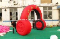 Arche publicitaire gonflable professionnelle personnalisée pour casque audio, idéale pour la promotion de marque et les expositions commerciales