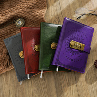 Carnet A5 verrouillé par mot de passe en cuir PU avec couverture rigide et mot de passe pour Journal intime avec serrure à combinaison avec logo personnalisé