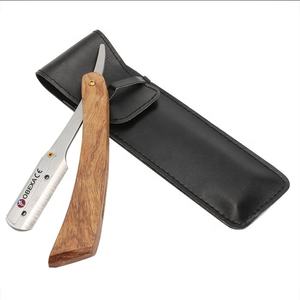 พับตรงขอบโรสวูดจับช่างตัดผมมีดโกนมีดโกนมีด - Product Image 1