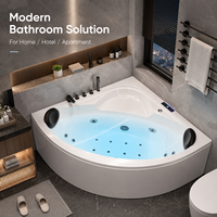 Baignoire Balnéo d'Angle Autoportante Moderne en Acrylique 1.0-1.5m (39-59 Pouces) pour Spa Intérieur, Hôtels et Appartements - Vente en Gros Usine