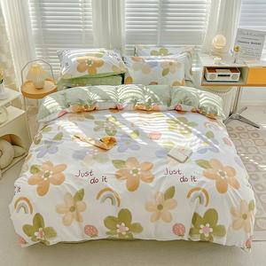 ปลอกผ้านวมสำหรับห้องนอนเด็กลายสัตว์การ์ตูนผ้าคอตตอนแท้นุ่ม3ชิ้น - Product Image 4