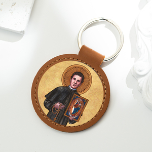 Venta al por mayor: Icono religioso ortodoxo de <span class=keywords><strong>San</strong></span> Juan <span class=keywords><strong>Bosco</strong></span>, de acero inoxidable chapado en oro de 18K, medalla de santo personalizada para educación juvenil, vela para perro. - Product Image 4