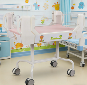 Cuna médica <span class=keywords><strong>con</strong></span> ruedas y barandillas transparentes, cuna segura para recién nacidos para salas de <span class=keywords><strong>maternidad</strong></span> y clínicas pediátricas - Product Image 1