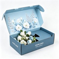 Boîte d'expédition personnalisée pour fleurs, vêtements, emballage cadeau, boîte en carton ondulé de qualité supérieure pour vêtements, lingerie, envoi postal