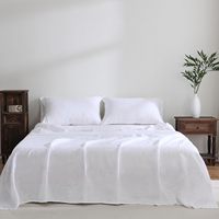100% ensemble de draps de literie en lin naturel lin écologique ensembles de lit en lin naturel pour la maison
