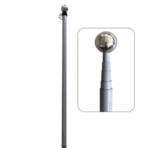 MARCH Poteau <span class=keywords><strong>télescopique</strong></span> léger en fibre de verre de 8 m, directement de l'usine, pour drapeau extérieur - Product Image 6