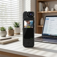 Caméra sportive portable RUSIN Vision C-13 1080P avec objectif rotatif à 180°, stabilisation 5 axes, vision nocturne et éclairage LED