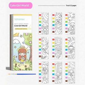 Libro de Dibujo y Coloreo para Niños con Papel de Acuarela y Pinturas para Estudiantes Jóvenes de Arte - Regalo - Product Image 3