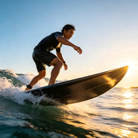 Planche de surf en fibre de carbone 180-300 cm, shortboard léger haute résistance pour la pratique du surf et des sports nautiques