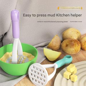 Triturador de patatas antideslizante con mango de fácil agarre, triturador de plástico multiusos para patatas y verduras para ancianos y niños - Product Image 6