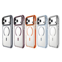 Coque de téléphone transparente anti-rayures et antichoc de haute qualité avec béquille intégrée pour iPhone 17 18 Pro Max