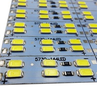 Bande lumineuse dure 72led144led super-haute luminosité 5730 2835 4014 double rangée 12V 24V vitrine étagère LED bande lumineuse dure