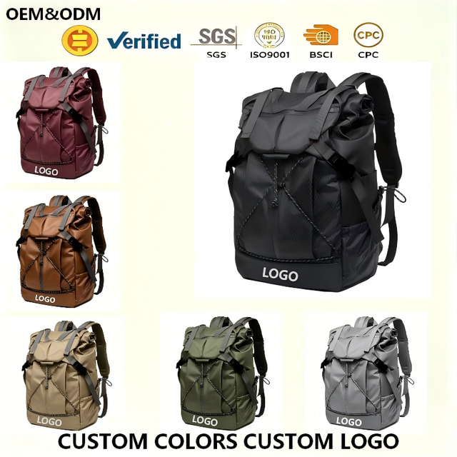 Waterproof 15.6" Laptop Backpack Thin Lightweight Fashion Zipper Closure Oxford Material Large Capacity Portable Durable