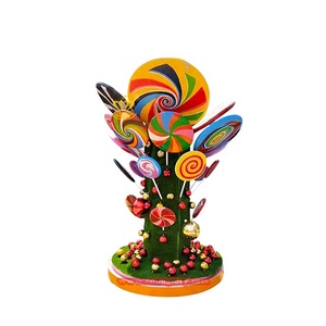 Negozio di dolci all'aperto illuminazione stradale decorazione del paesaggio Design resina artigianato arte scultura in vetroresina cono <span class=keywords><strong>gelato</strong></span> unico - Product Image 6