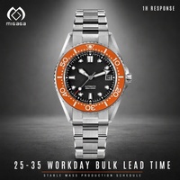 Montre de plongée automatique étanche 300M, cadran bleu dégradé, lunette en céramique noire, montre-bracelet en acier inoxydable pour hommes