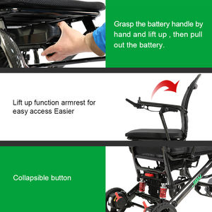 Silla de Ruedas Eléctrica de Fibra de Carbono con Batería de Litio, Ligera, Flexible, Portátil, para Viajes - Product Image 6