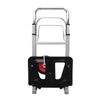Carretilla de Mano Plegable de 2 Ruedas, Aluminio+PP, Capacidad de Carga de 80 kg, Carretilla de Transporte Profesional para Herramientas Industriales