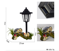 Wasserdichte Solar-Harz-Igel-Rasenleuchte Pilz-Gras-Deko Tierfigur LED-Landschaftslampe für den Außenbereich Garten