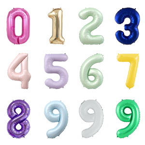 Globos de aluminio de 40 pulgadas con números de feliz cumpleaños, perfectos para decoraciones y arreglos de fiestas de cumpleaños. - Product Image 1