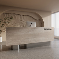 Bureau de réception rectangulaire moderne avec rangement pour magasin de détail, magasin de vêtements, salon de beauté, hôtel et réception d'entreprise