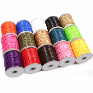 10m/lot 15 couleurs Cordon en cuir ciré, fil de coton, ficelle, corde <span class=keywords><strong>pour</strong></span> collier, <span class=keywords><strong>pour</strong></span> la fabrication de <span class=keywords><strong>bijoux</strong></span> DIY et fournitures de bracelets - Product Image 2