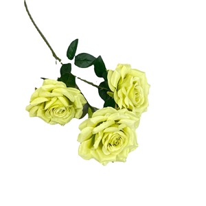 Rosas Artificiales de Seda, Rosa de Diamante de 3 Cabezas, Rama Individual, Alta Simulación, Decoración para Bodas y Hogar - Product Image 5