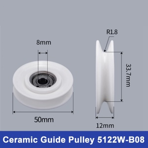 Roues de guidage en céramique 50*12mm pour le tréfilage, personnalisables OEM, certifiées ISO9001:2008, longue durée de vie, garantie 1 an - Product Image 2