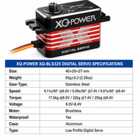 Servomoteur de voiture RC 1/10 20kg XQ-POWER XQ-BLS325 Brushless à profil bas, étanche, boîtier en aluminium pour voiture de drift, avion, jet