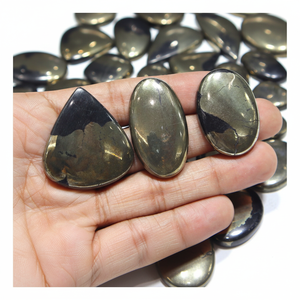 Cabujón de pirita dorada natural, forma de mezcla de piedras preciosas en todos los tamaños, pirita dorada, piedra suelta, proveedor mayorista para la fabricación de joyas - Product Image 1