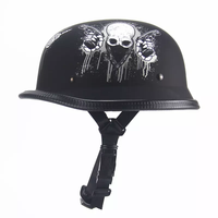 Styles classiques WW2 casque allemand Cool demi-visage Moto demi-barre Vintage casques de moto squelette casque Support OEM ODM