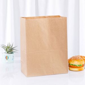 Sacs en papier kraft de qualité alimentaire fabriqués en usine pour l'emballage à emporter, les sacs à pain et les sacs en papier résistants à l'huile de qualité alimentaire - Product Image 3