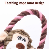 Jouet à mâcher pour chien en peluche, motif éléphant, singe, lion, avec anneau en corde, pour pattes longues, interactif, durable, pour le nettoyage des dents, pour grandes races, animal en peluche doux