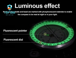 TopOne, venta al por mayor, aluminio clásico, supervivencia geológica, senderismo, orientación, brújula topográfica de alta precisión - Product Image 3