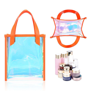 Sac fourre-tout en PVC écologique avec logo personnalisé pour femmes Conception laser holographique Taille personnalisée pour cadeau promotionnel Shopping pratique - Product Image 4