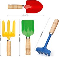 Ensemble d'outils de jardin en métal pour enfants, jouet de plage, râteau, pelle, houe et râteau à feuilles, pelles de plage