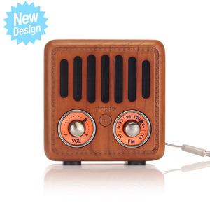 Vofull 908 800mha 5V 1A mini bluetooth Loa di động thực sự rắn gỗ AM FM Radio với TF chức năng thẻ - Product Image 1