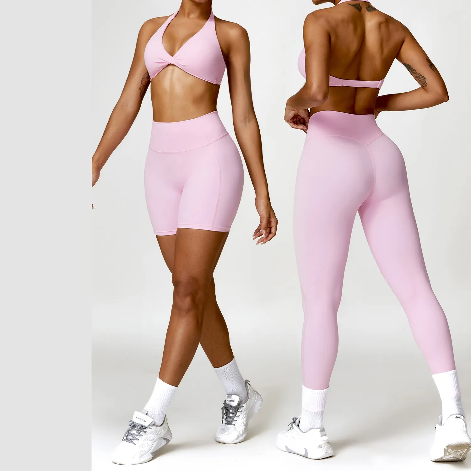 Wholesale peça ioga set gym workout roupas long running calças mulheres oem gym roupas alta qualidade yoga suit para meninas