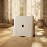 Prise murale industrielle encastrée série Yuanjing BENDI C47 avec sortie coaxiale pour panneau PC, usage domestique et hôtelier