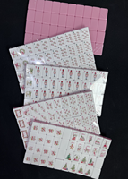 Tuiles de Mahjong en Mélamine Rose, Modernes et Luxueuses, Double Face Sculptée, pour Réunions d'Amitiés, Vente au Détail et en Gros, Noël