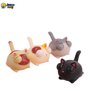 JITENG Kedi Hayvan Peluş Oyuncaklar Gözleri Çıkıyor Sevimli Gözler Dönen Kedi Stres Giderici Oyuncak Deşarj Oyuncakları Sıkma Topu - Product Image 2