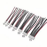Connecteurs de câble de chargeur d'équilibrage de batterie LiPo RC 22AWG en silicone 1S-7S JST-XH, pas de 2,54 mm, câble d'équilibrage pour voiture RC