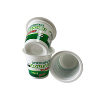 Tubes à crème glacée en plastique transparent, contenant, 1, 3, 6, 8 oz, bol, couvercle en plastique, emballage de glace, récipients