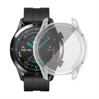 Baru TPU Electroplating Menonton Kasus Penutup GT2 42Mm/46Mm Penutup Perlindungan Penuh untuk Huawei GT2 Menonton 42Mm/46Mm