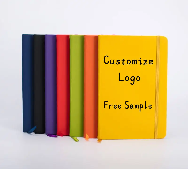 2024 Schlussverkauf schulbedarf Hardcover-Notebook für Schüler mit geprägtem Logo individuelles PU-Leder-Notepad für Promotion