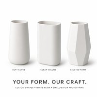Vase décoratif imprimé en 3D sur mesure en résine blanche SLA, service de prototypage rapide pour la décoration intérieure et les cadeaux