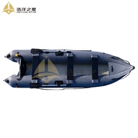 Bateau gonflable de 14,1 pieds, kayak gonflable, canoë pour 3 personnes, bateau ponton gonflable pour la pêche