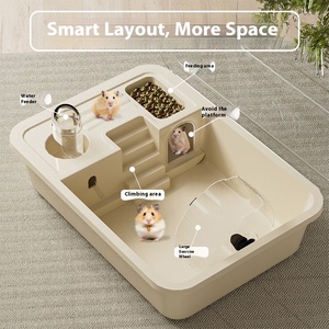 Cage pour <span class=keywords><strong>hamster</strong></span> Ours doré Grand espace Bouton solide en plastique Écologique Maison d'évitement de <span class=keywords><strong>hamster</strong></span> Capacité de 5kg Toutes saisons <span class=keywords><strong>Pet</strong></span> - Product Image 3