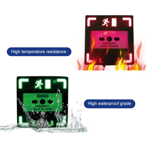 Botón de Pánico de Seguridad Reiniciable DC12-24V, <span class=keywords><strong>Alarma</strong></span> de Incendio, Interruptor de Liberación de Puerta de Emergencia, Punto de Llamada Manual, LED, ABS - Product Image 6